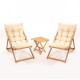 Garden Table & Chairs Set (3 Pieces) My005 Brown
Cream