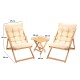 Garden Table & Chairs Set (3 Pieces) My005 Brown
Cream