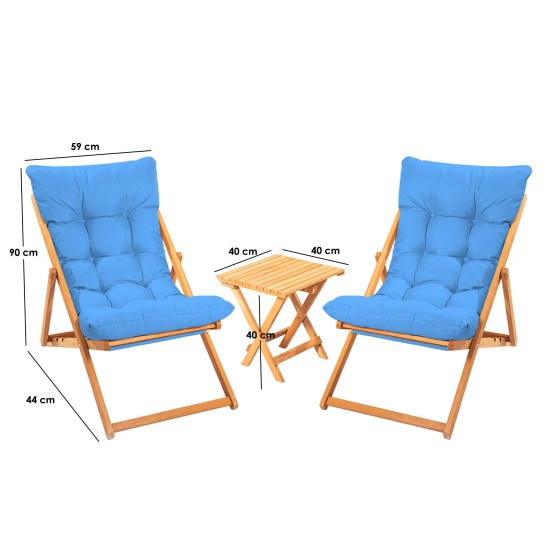Garden Table & Chairs Set (3 Pieces) My005 - Blue Blue
Natural Garden Table & Chairs Set (3 Pieces) My005 - Blue Blue
Natural
