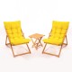 Garden Table & Chairs Set (3 Pieces) My005 - Yellow Yellow
Natural