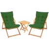 Garden Table & Chairs Set (3 Pieces) My005 - Green Green 
Natural