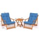 Garden Table & Chairs Set (3 Pieces) My007 - Blue Blue
Natural