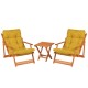 Garden Table & Chairs Set (3 Pieces) My007 - Yellow Yellow
Natural