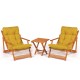 Garden Table & Chairs Set (3 Pieces) My007 - Yellow Yellow
Natural