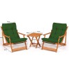 Garden Table & Chairs Set (3 Pieces) My007 - Green Green 
Natural