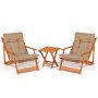 Garden Table & Chairs Set (3 Pieces) My007 - Brown Brown
Natural