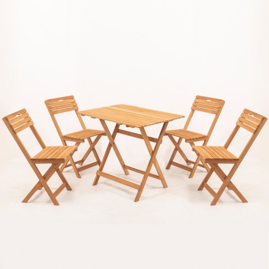 Garden Table & Chairs Set (5 Pieces) My004A Natural
Cream