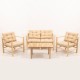 Garden Table & Chairs Set (4 Pieces) My028 Natural
Cream