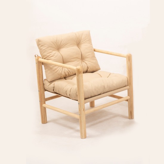 Garden Table & Chairs Set (4 Pieces) My028 Natural
Cream