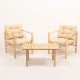 Garden Table & Chairs Set (3 Pieces) MYG02 - Cream Cream Garden Table & Chairs Set (3 Pieces) MYG02 - Cream Cream