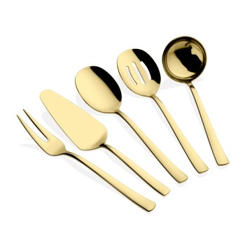 Service Set (5 Pieces) Ella Titanium - Gold Gold