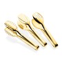 Tongs Set (3 Pieces) Piacasa Titanium - Gold Gold