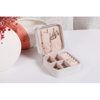 PU Leather Jewellery Box White White