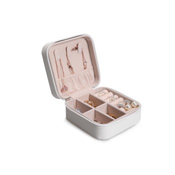 PU Leather Jewellery Box White White