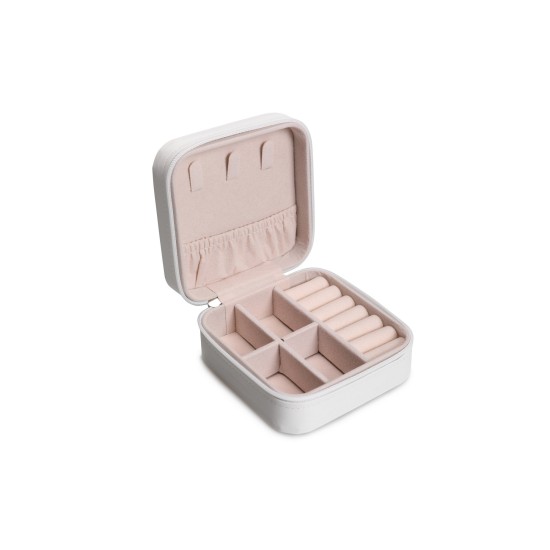 PU Leather Jewellery Box White White Aberto Design PU Leather Jewellery Box White White
