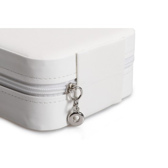 PU Leather Jewellery Box White White Aberto Design PU Leather Jewellery Box White White
