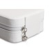 PU Leather Jewellery Box White White Aberto Design PU Leather Jewellery Box White White