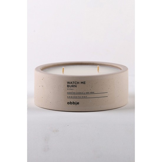 Candle Watch Me Burn Flat Beige Aberto Design Candle Watch Me Burn Flat Beige