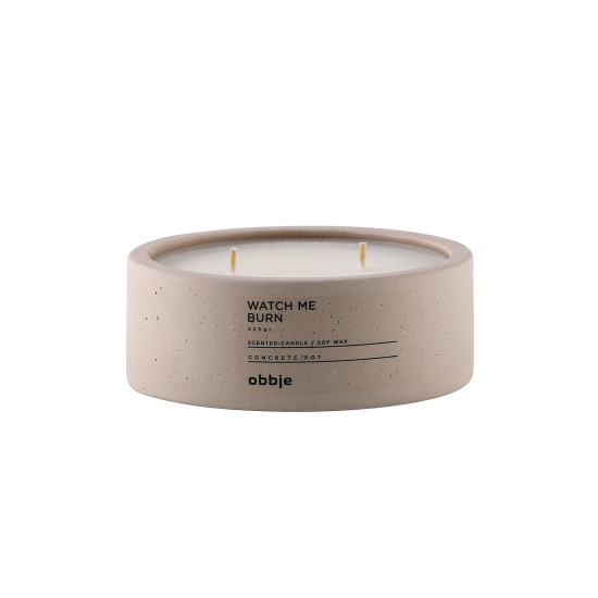 Candle Watch Me Burn Flat Beige Aberto Design Candle Watch Me Burn Flat Beige