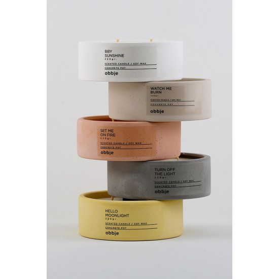 Candle Hello Moonlight Flat Yellow Aberto Design Candle Hello Moonlight Flat Yellow