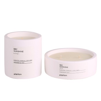 Candle Set (2 Pieces) Bby Sunshine White