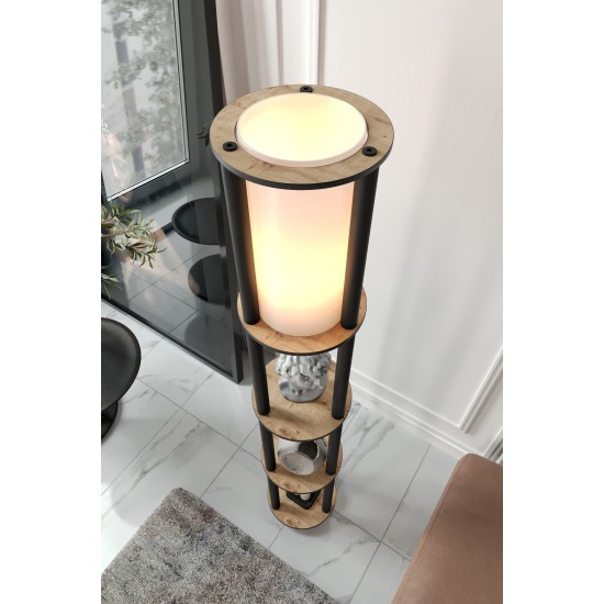 Floor Lamp KS-11107 Walnut Opviq Floor Lamp KS-11107 Walnut