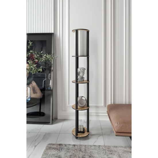 Floor Lamp KS-11107 Walnut Opviq Floor Lamp KS-11107 Walnut
