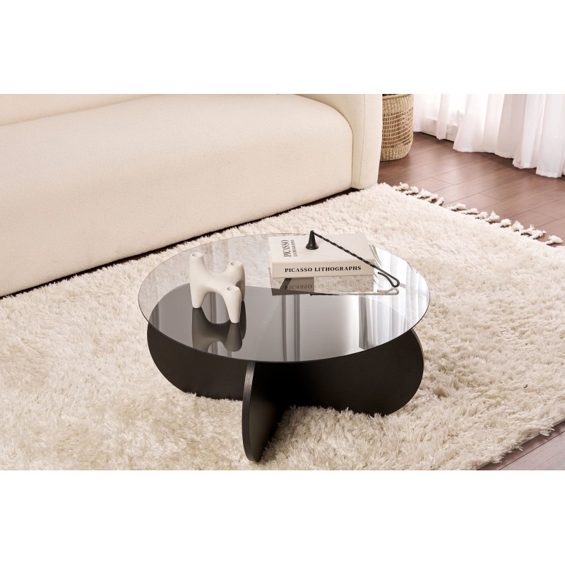 Coffee Table Aeris - Wood Black, Transparent Wood Black
Transparent