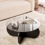Coffee Table Aeris - Wood Black, Transparent Wood Black
Transparent