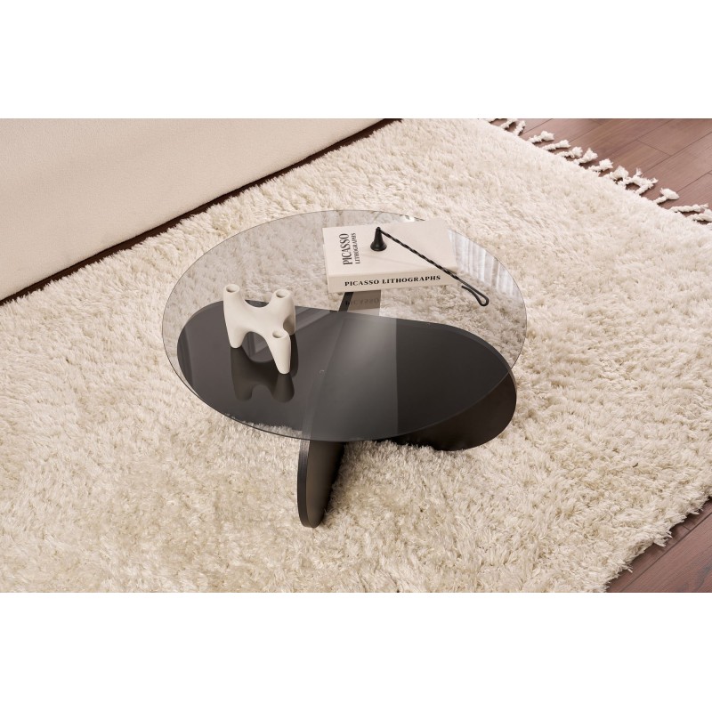 Coffee Table Aeris - Wood Black, Transparent Wood Black
Transparent