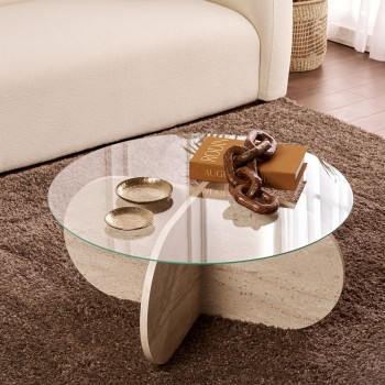 Coffee Table Aeris - Travertine, Transparent Travertine
Transparent