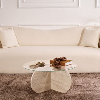Coffee Table Aeris - Travertine, Transparent Travertine
Transparent