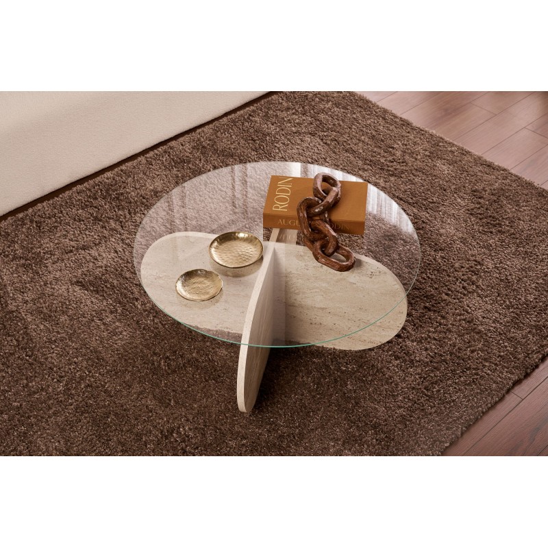 Coffee Table Aeris - Travertine, Transparent Travertine
Transparent