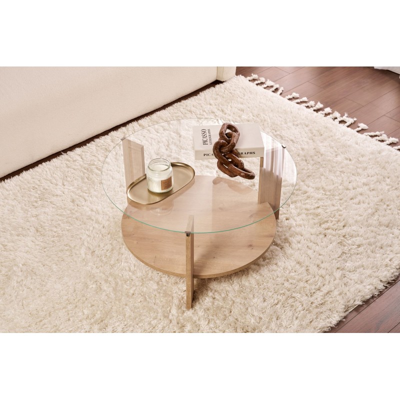 Coffee Table Clara - Sapphire Oak, Transparent Sapphire Oak
Transparent