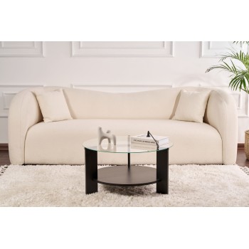 Coffee Table Clara - Wood Black, Transparent Wood Black
Transparent