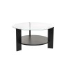 Coffee Table Clara - Wood Black, Transparent Wood Black
Transparent