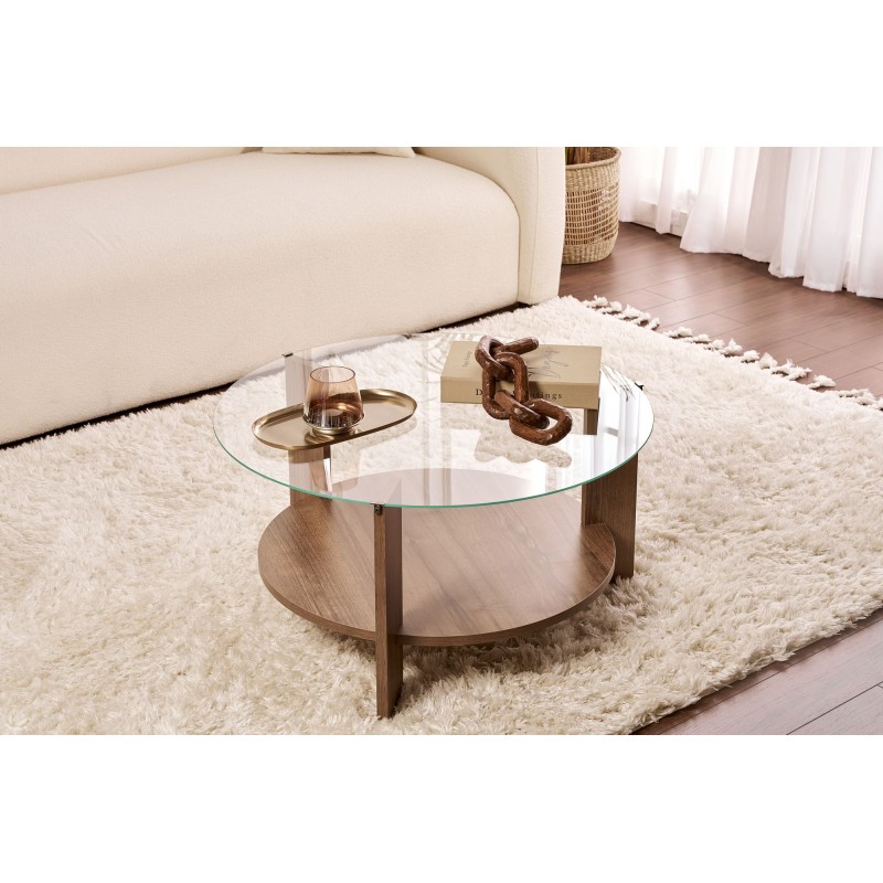 Coffee Table Clara - Walnut, Transparent Walnut
Transparent