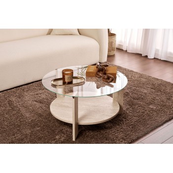 Coffee Table Clara - Travertine, Transparent Travertine
Transparent