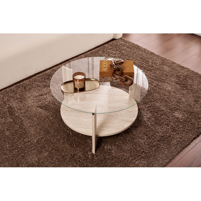 Coffee Table Clara - Travertine, Transparent Travertine
Transparent