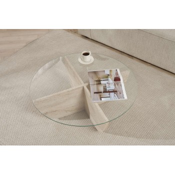 Coffee Table Liya - Travertine Travertine