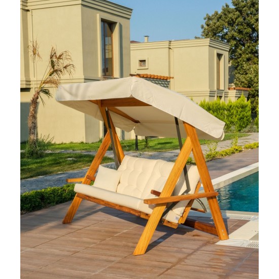 Garden Triple Swing Chair Lyon 2400 - Beige Beige Garden Triple Swing Chair Lyon 2400 - Beige Beige