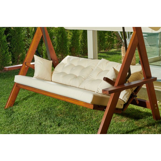 Garden Triple Swing Chair Lyon 2400 - Beige Beige Garden Triple Swing Chair Lyon 2400 - Beige Beige