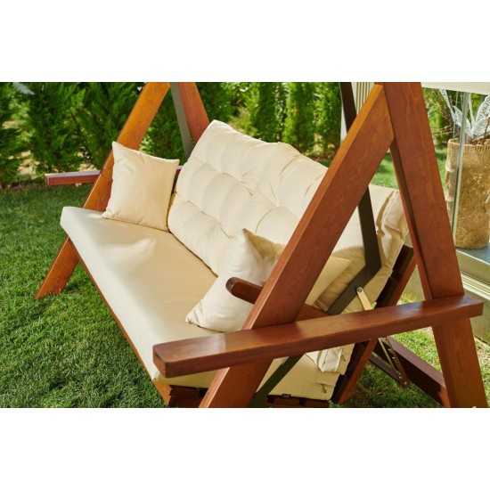 Garden Triple Swing Chair Lyon 2400 - Beige Beige Garden Triple Swing Chair Lyon 2400 - Beige Beige