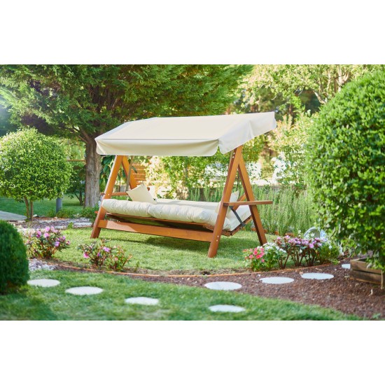 Garden Triple Swing Chair Lyon 2400 - Beige Beige Garden Triple Swing Chair Lyon 2400 - Beige Beige