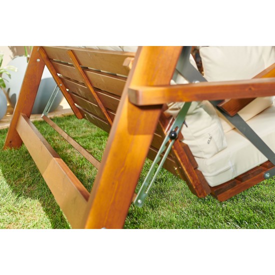Garden Triple Swing Chair Lyon 2400 - Beige Beige Garden Triple Swing Chair Lyon 2400 - Beige Beige