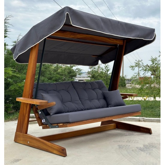 Garden Triple Swing Chair Sia 2400 - Anthracite Anthracite Garden Triple Swing Chair Sia 2400 - Anthracite Anthracite