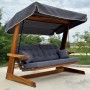 Garden Triple Swing Chair Sia 2400 - Anthracite Anthracite
