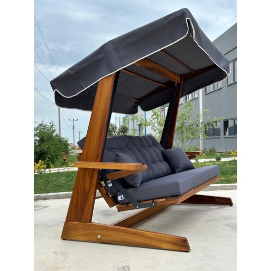 Garden Triple Swing Chair Sia 2400 - Anthracite Anthracite Garden Triple Swing Chair Sia 2400 - Anthracite Anthracite