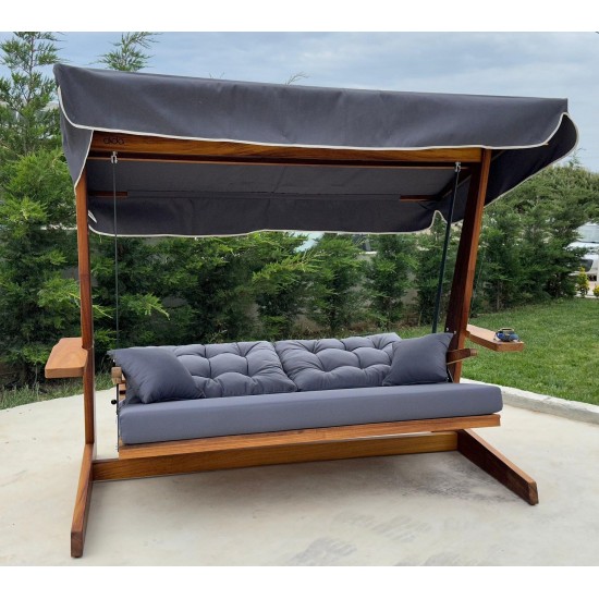 Garden Triple Swing Chair Sia 2400 - Anthracite Anthracite Garden Triple Swing Chair Sia 2400 - Anthracite Anthracite