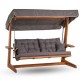 Garden Triple Swing Chair Sia 2400 - Anthracite Anthracite Garden Triple Swing Chair Sia 2400 - Anthracite Anthracite